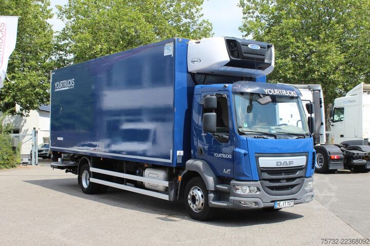 Refrigerated truck Daf LF 260 E6  Carrier Supra Strom Tür LBW Klima