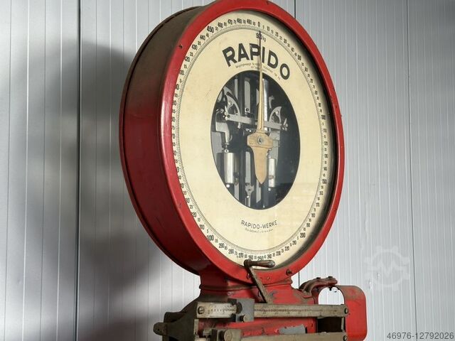 Palettenwaage Nostalgiewaage Rapido-Werke / Neigungswaage / Abm.: 1.250 x 1.360 x 2.250 mm (BxTxH)