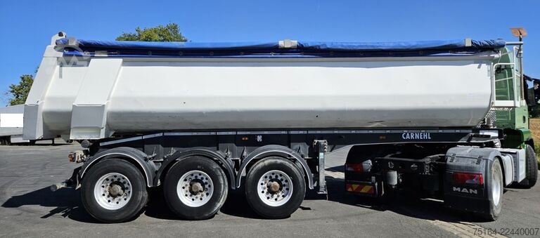 Tipper semitrailer CARNEHL CHKS/HH Stahlrundmulde