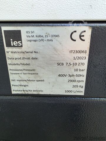 Screw compressor IES SCB 7.5