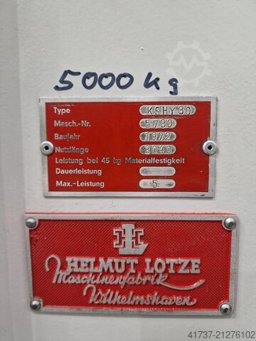 Hydraulic guillotine shear HELMUT LOTZE KSHY30