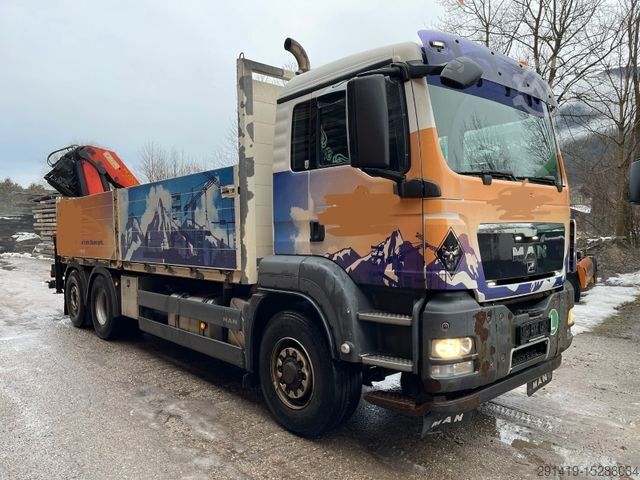 Flatbed truck MAN TGS 26.440 6x4H-2BL Euro 4 Hydrorive Bj 2009