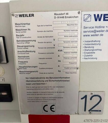 Cycle-controlled lathe Weiler E55/2