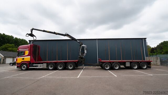Crane truck Scania R 580 V8 8X4 LOGTRANSPORT COMBI WITH KESLA 2112...