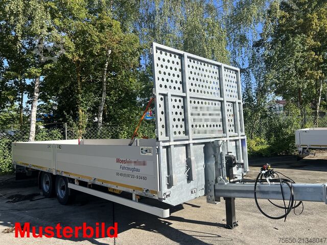 Anhänger mit offener Pritsche Möslein THT 14,4 G 6,2 14,4 t GG Tandem- Pritschenanhänger- Tieflader