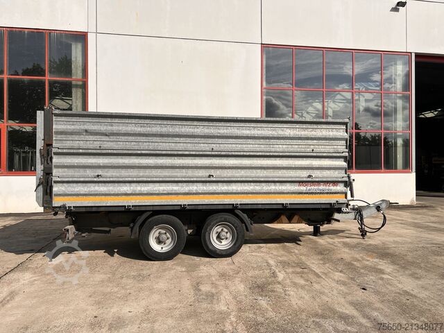 Kippanhänger Möslein TDS 13 Schwebheim  13 t Tandemkipper- Tieflader, Aufsatzbordwände