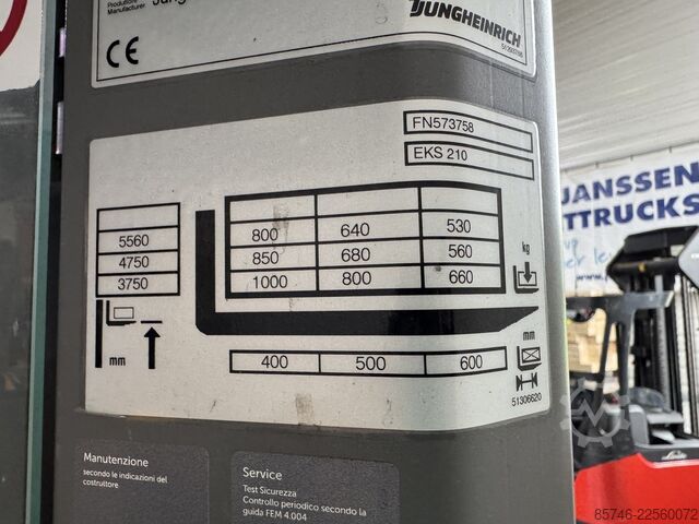 EKS 210 - Drahtführung !! PSA!! DOPPELTE Lenkung!! Triplex FFL JUNGHEINRICH EKS 210 - Wire Guidance !! PSA !! DOUBLE steering !! Triplex FFL