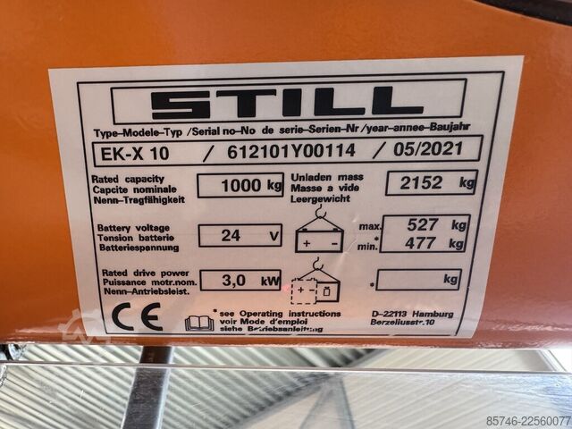 EK-x 10 * VORFÜHRMODELL !! DOPPELTES LENKSYSTEM !! STILL EK-x 10 * DEMO !! DOUBLE steering !!