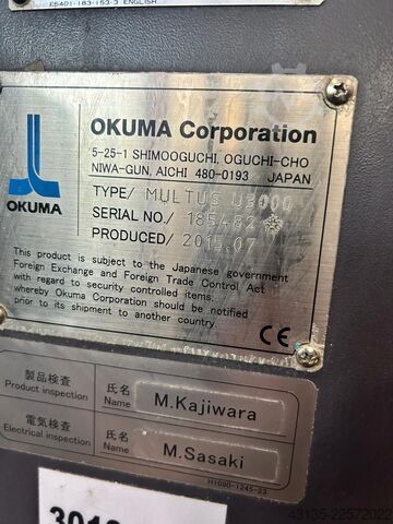 CNC turning and milling center Okuma MULTUS U3000