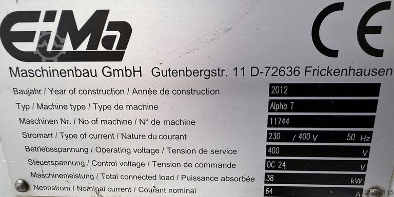 5 axes universal machining center EiMa ALPHA T CONTURA