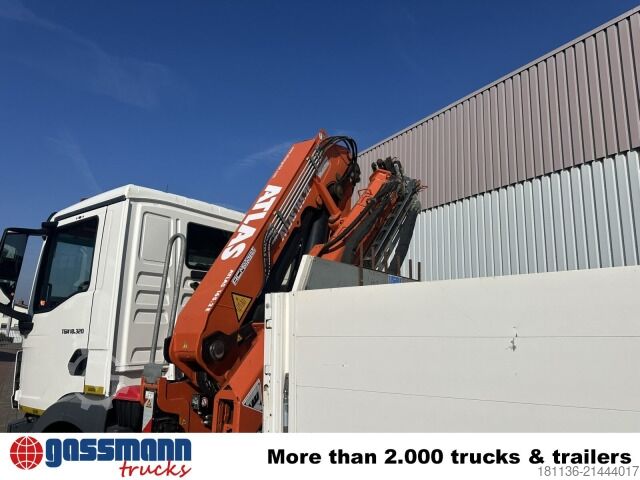 Flatbed truck MAN TGM 18.320 4x4 BB, Kran Atlas AK 165.2E-A2, Funk