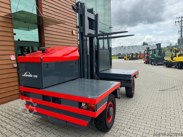 Side loading forklift Linde S50/ Mast with free lift