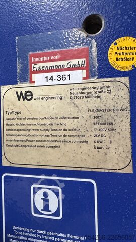 Flexmaster 400 TIG Weil Engineering Längsschweißnahtmaschine