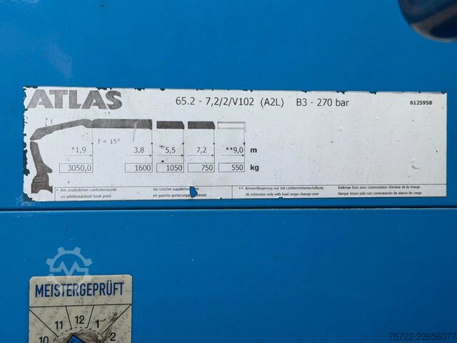 Ladepritsche Mercedes-Benz Atego 1223 4x2 Pritsche mit Heckladekran ATLAS