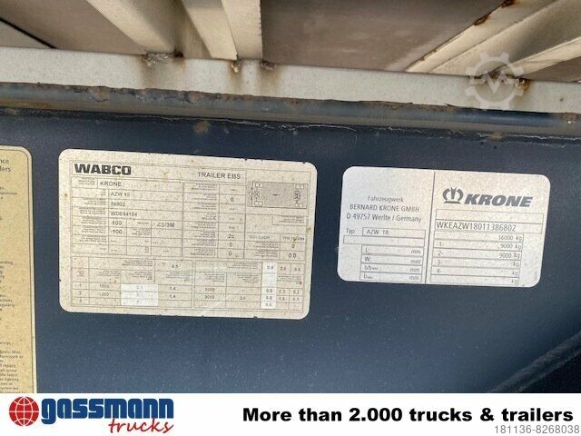 Swap chassis trailer Krone AZW 18