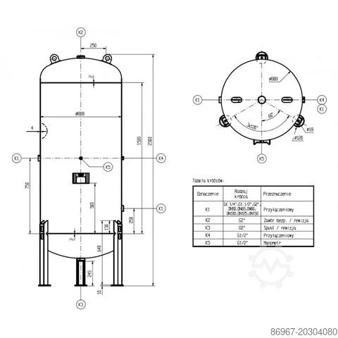 Screw Compressor LUFT + air dryer + tank CORMAK LUFT 1500 INVERTER + N20S + BUTLA 1000L