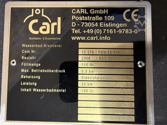 Distillery - Column still Carl Wasserbad-Brennerei