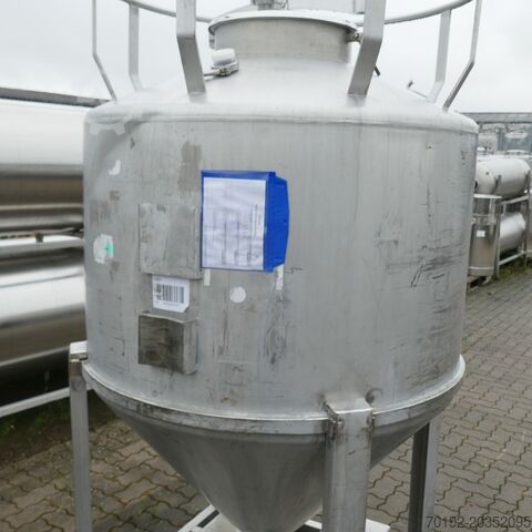1200 liter conical container made of V4A stainless steel B0043