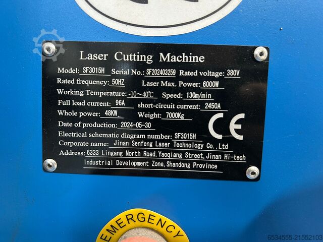 Laserschneidmaschine SENFENG SF3015H