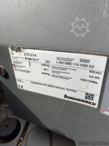 Schubmaststapler Jungheinrich ETV 214 2022y/ 10.5m