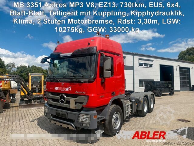 Standard tractor unit MERCEDES-BENZ Actros 3351 MP3 V8 Kipphydr.