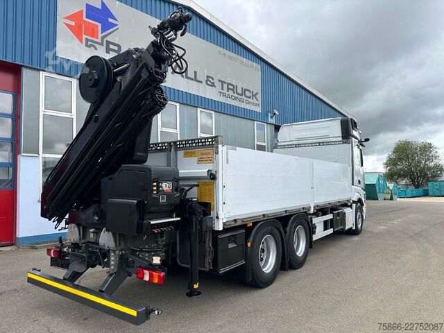 Flatbed truck MERCEDES-BENZ 2653 L 6x4 Actros 5 HiabXHipro232ES6 bis 16.90m