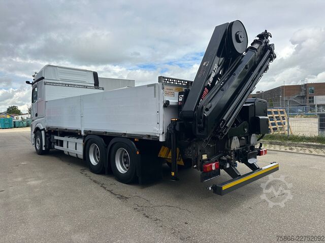 Flatbed truck MERCEDES-BENZ 2653 L 6x4 Actros 5 HiabXHipro232ES6 bis 16.90m