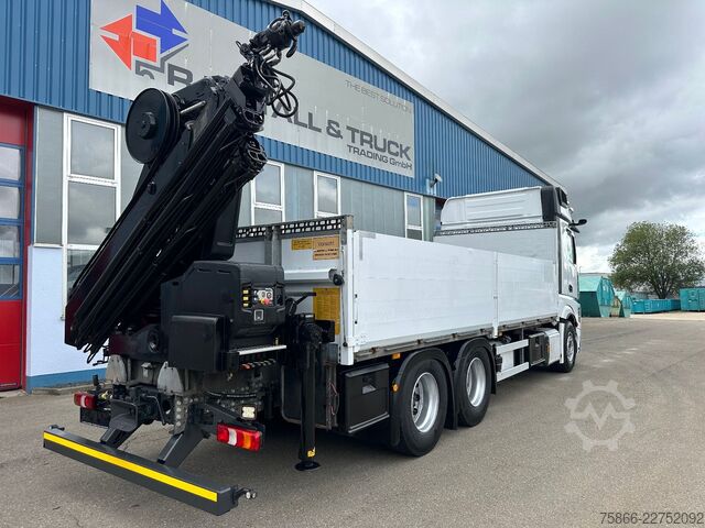 Flatbed truck MERCEDES-BENZ 2653 L 6x4 Actros 5 HiabXHipro232ES6 bis 16.90m