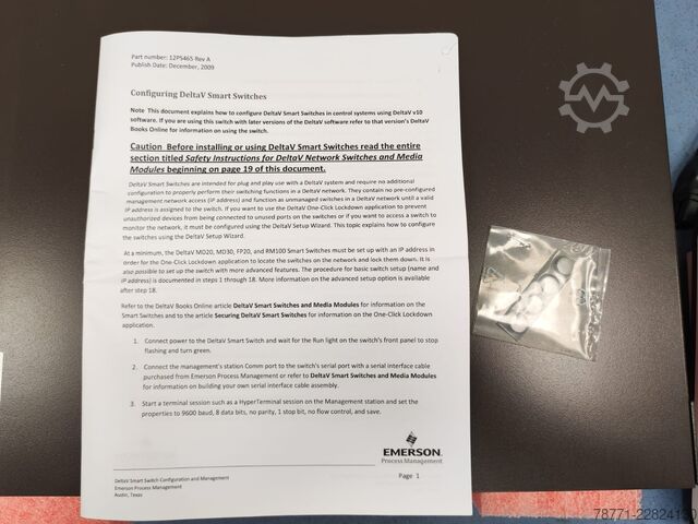NEUER Ethernet-Switch mit Gehäuse Emerson Process Management RM100-24TX