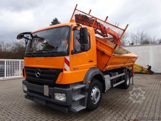 Dreiseitenkipper LKW MERCEDES-BENZ 1833 Axor Kipper mit Kran Wechselsytem