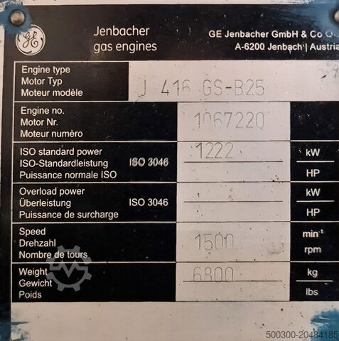 CHP / Generator / Engine Jenbacher J416