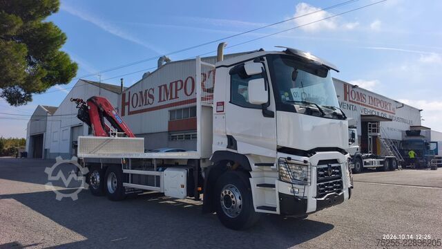 Abschleppwagen LKW RENAULT 26.440 C 6X2 EURO 6 + GRUA HMF