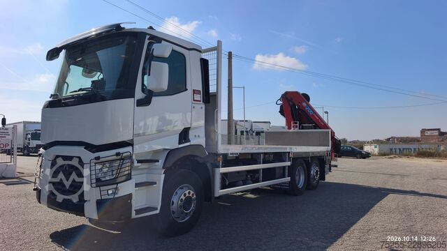 Abschleppwagen LKW RENAULT 26.440 C 6X2 EURO 6 + GRUA HMF