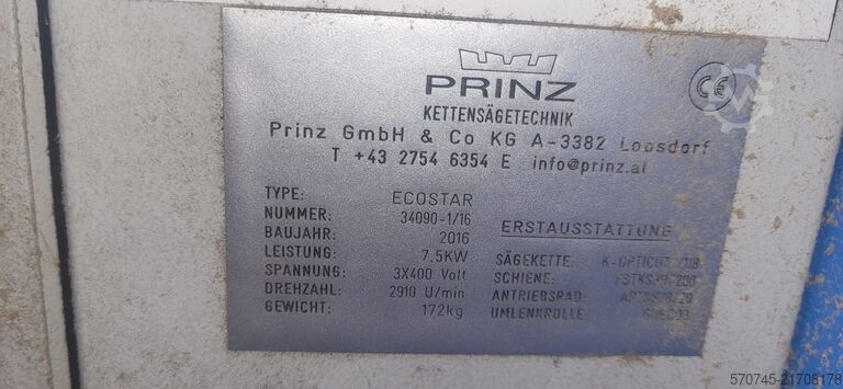 Cut off saw PRINZ ECOSTAR Kettensäge