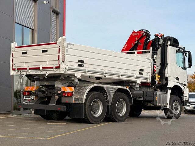 3-sided tipper Mercedes-Benz Arocs 3348 AK 6x6 Krankipper mit Fassi F195A2.24