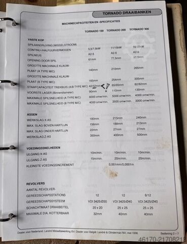 Center lathe Colchester Tornado 100