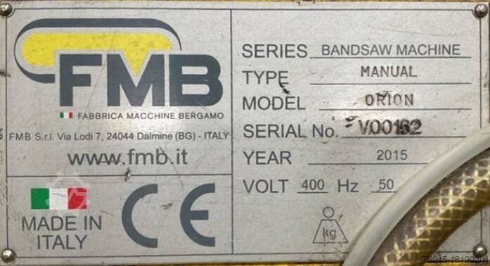 Band saw FMB -ORION BANDSAW FMB -ORION BANDSAW ORION AUTO FEED
