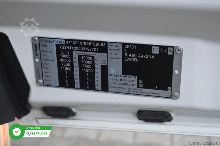 Standard-Zugmaschine SCANIA R460 CR20H Adaptive Cruise Control