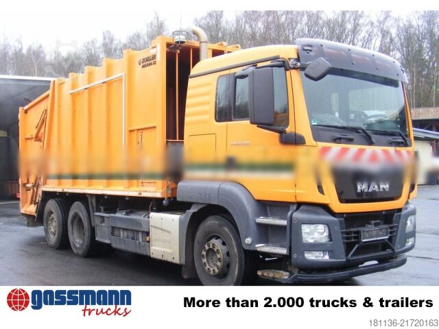Garbage truck MAN TGS 26.400 6x2-4 LL, Lenk-/Liftachse, Zöller