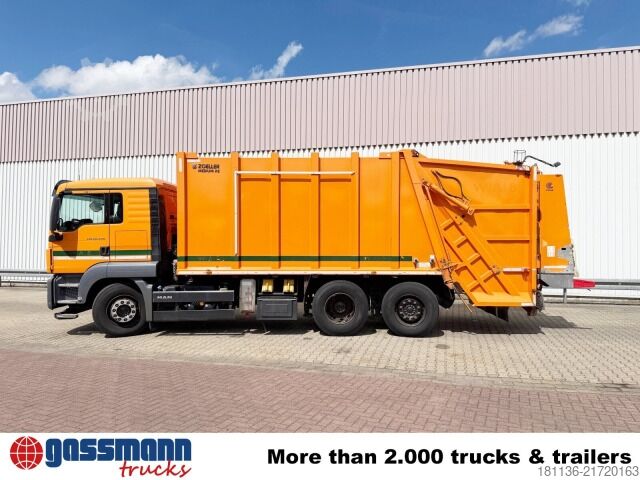 Garbage truck MAN TGS 26.400 6x2-4 LL, Lenk-/Liftachse, Zöller