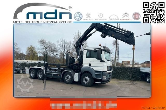 ▷ Used Tipper- roll-off MAN TGS 35.480 Abrollkipper Montagekran 26m Winde  for sale 