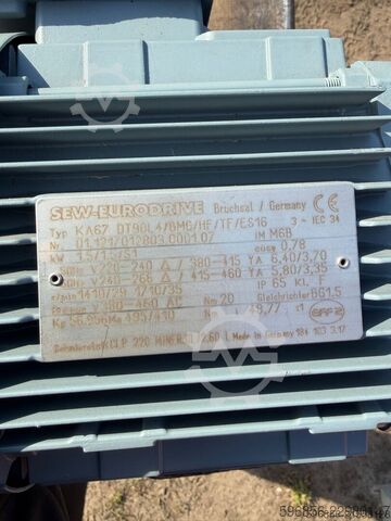 SEW EURODRIVE KA67 DT90L4 BMG HF TF ES16 gearmotor 1.5kW SEW EURODRIVE KA67 DT90L4 BMG HF TF ES16 Motoreduktor 1.5kW