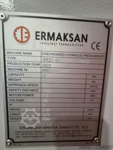 ERMAKSAN Speed-Bend Pro 1270x60 – CNC press brake Ermak SPEED BEND PRO 1270x60
