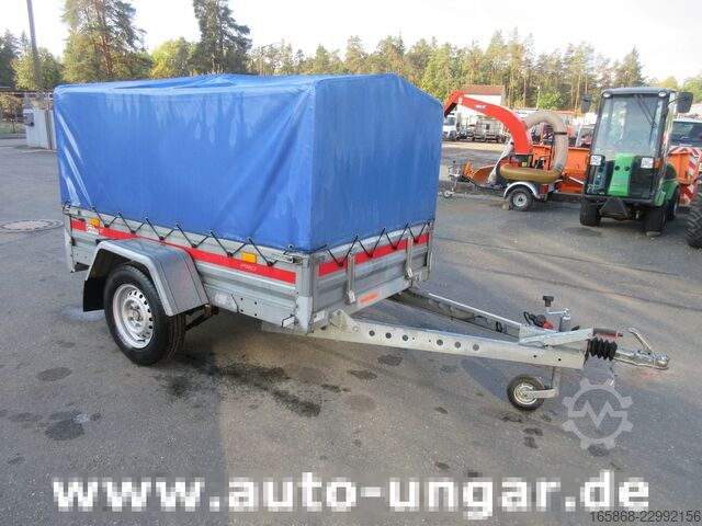 Anhänger mit Pritsche & Plane Temared Tema Anhänger 1.000kg Tieflader Plane