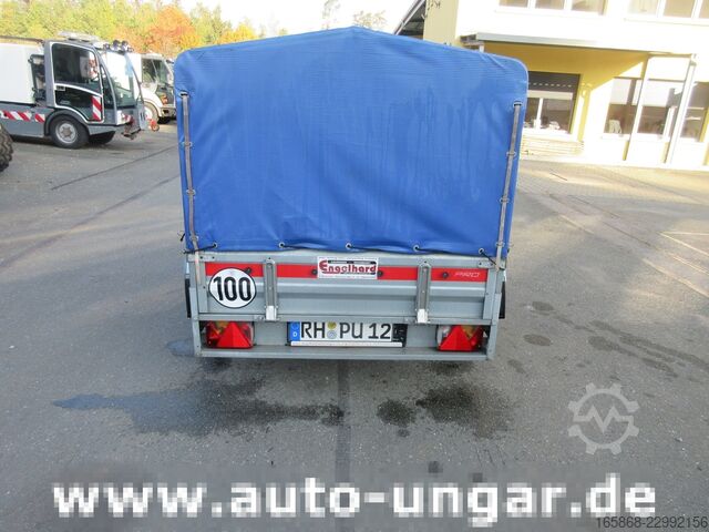 Anhänger mit Pritsche & Plane Temared Tema Anhänger 1.000kg Tieflader Plane