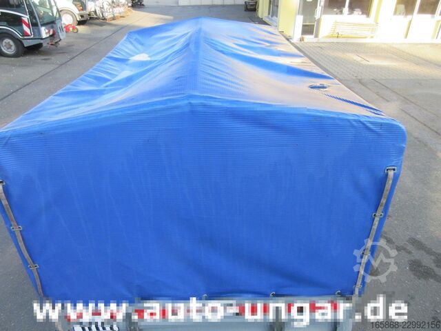 Anhänger mit Pritsche & Plane Temared Tema Anhänger 1.000kg Tieflader Plane