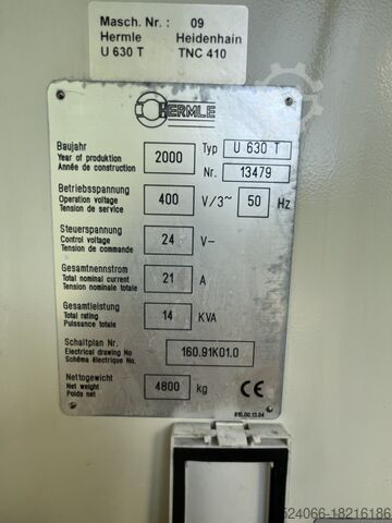 Bearbeitungszentrum HERMLE U 630 T