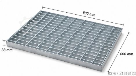 Gratings | Pressed Gratings Gitterroste 600 x 800 x 38 - VE 10 Stück Maschung 40/20 - 306 Stück vorhanden