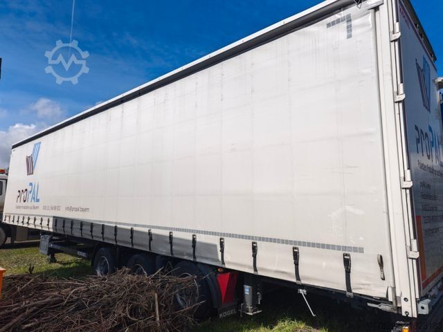Open semitrailer with tarp KÖGEL MEGA Hubdach, Vario FIX, 1. Liftachse