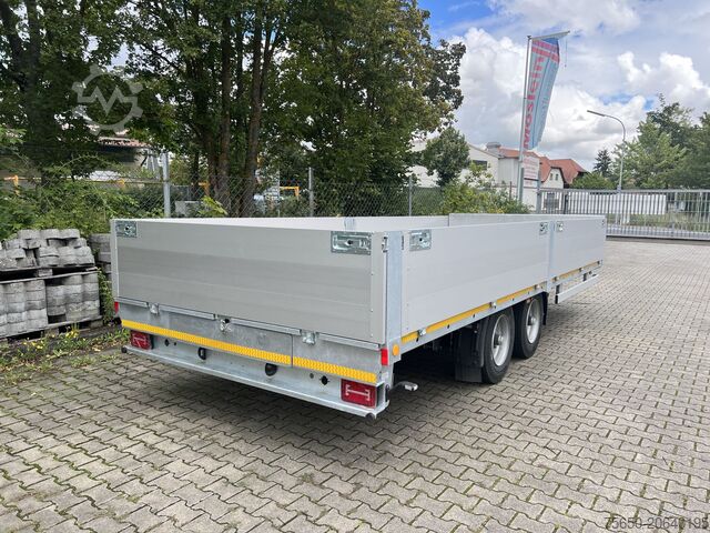 Anhänger mit offener Pritsche Möslein THT 11- G 6,2 Tandem Pritsche- Tieflader mit Rungentaschen